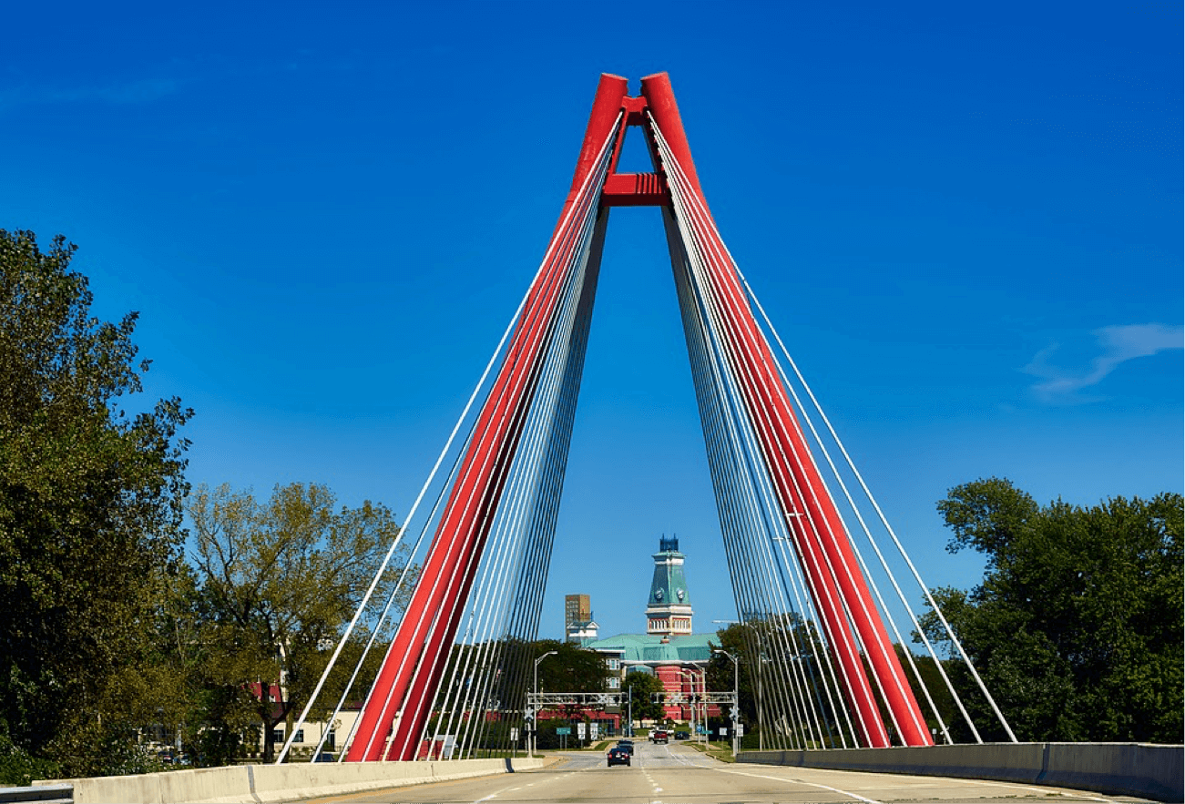 Stewart Bridge in Columbus, Indiana