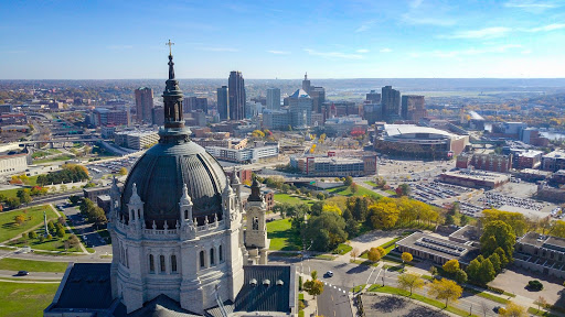 Aerial view of downtown St. Paul